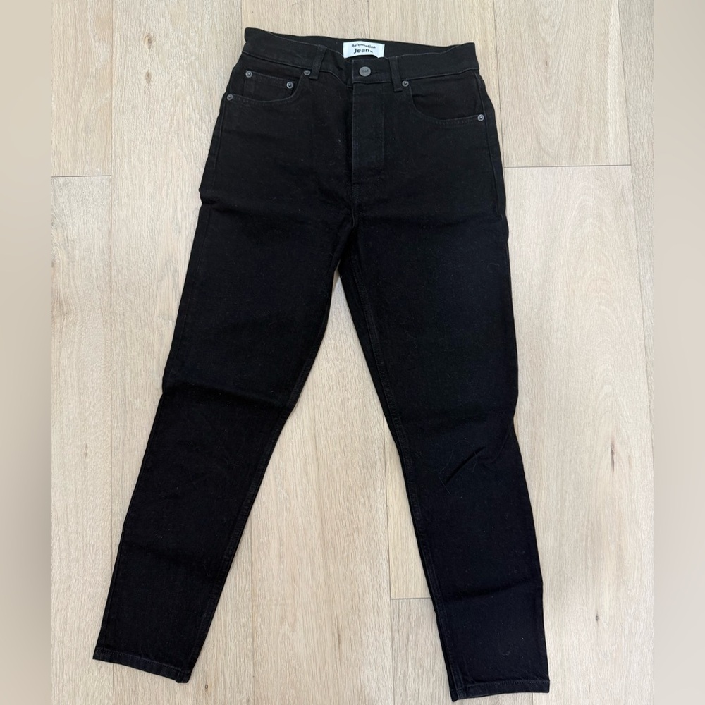 Reformation Men's Jet Black Skinny Jeans